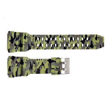Ремінець для годинника Skmei 1818CMGN Green Camo каучуковий камуфляжний, довжина 26.5 см ABR-1051-0509 фото