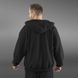 Флісовий худі з капюшоном GIG Oversize. Чорний 3XL 905 фото 4