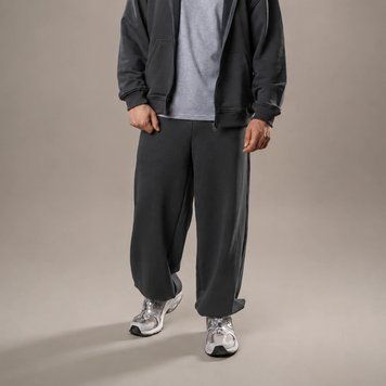 Спортивні утеплені штани GIG Oversize. Графітовий M 902 фото