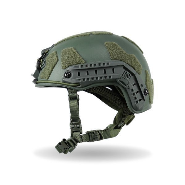 Кевларовий балістичний шолом FAST GEN III Kevlar Olive з кріпленням NVG та рейками Хакі M KIB-24014 фото