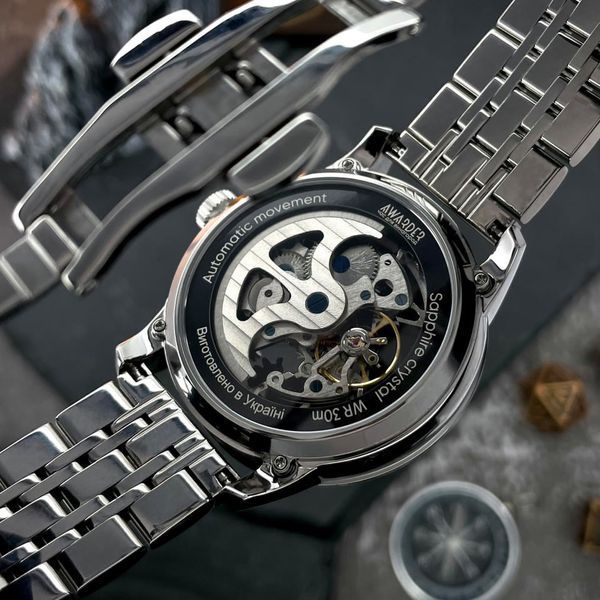 Awarder 043 Де би не був Silver-Black Steel Automatic ABR-1202-0617 фото