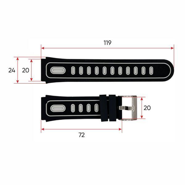 Ремінець для смарт годинника DF91 Black ABR-1051-0711 фото