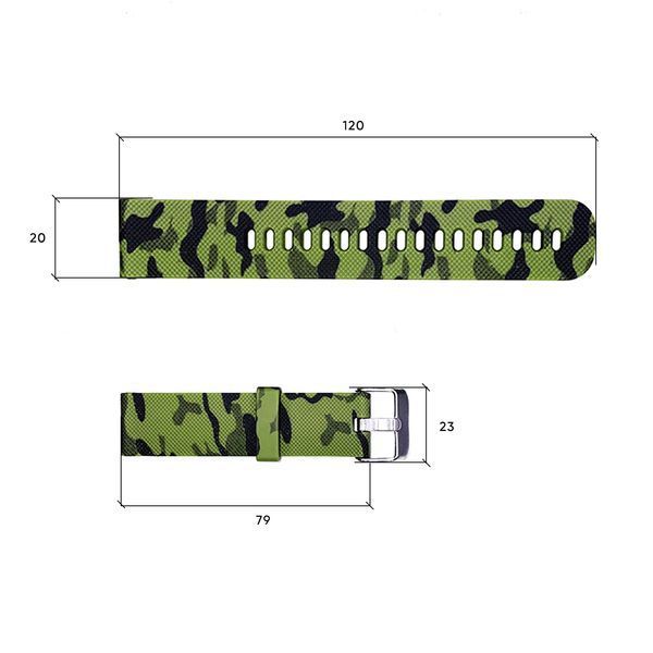 Ремінець для годинника Skmei 1893CMGN Camo Green ABR-1051-0551 фото