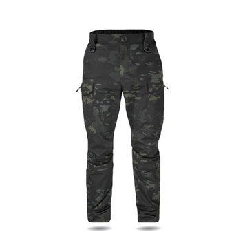 Тактичні штани UA Twill Black Multicam з посиленими колінами та 8 кишенями (S) Чорний мультикам XL KIB-26258 фото