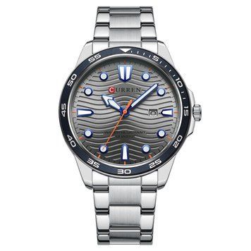 Чоловічий класичний годинник Curren 8426 Silver-Grey зі сріблястим металевим браслетом та датою ABR-1008-0345 фото
