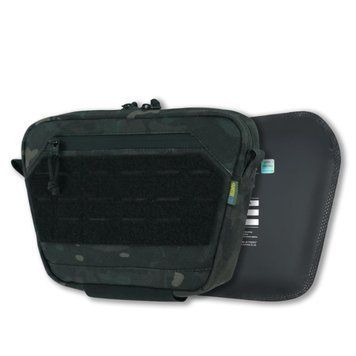 Сумка-напашник XL Kiborg з балістичним захистом 2 клас Militex Чорний Мультикам KIB-10973 фото