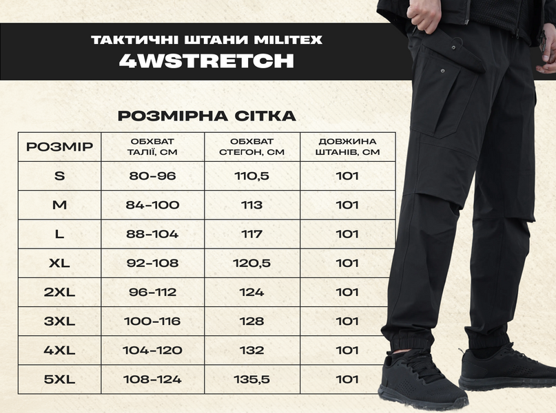 Militex Тактичні Штани 4WSTRETCH, колір , розмір M Синій M KIB-18223 фото