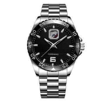 Чоловічий годинник Forsining 8200 Silver-Black ABR-1059-0145 фото