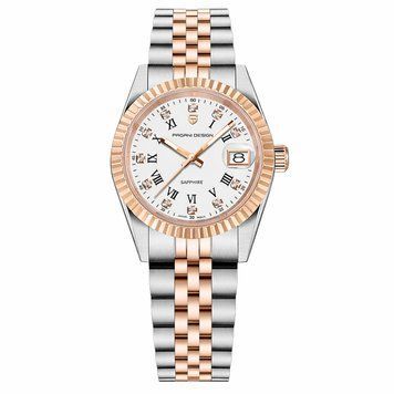 Жіночий годинник Pagani Design PD-1794L Silver-Rose Gold-White ABR-1138-0253 фото